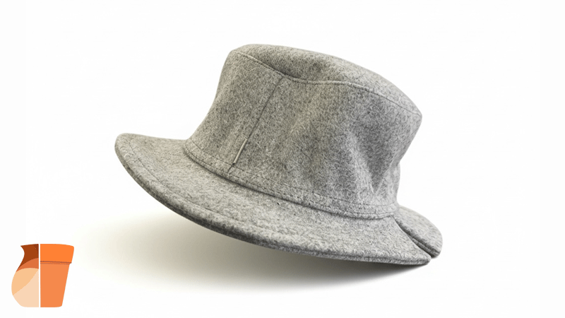 Chapéu confecionado em burel da marca portuguesa Artesanato Duarte Casa Decoração Jardim. Resistência e impermeabilidade são as suas principais características.