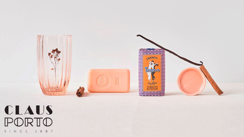 Sabonete Tango Tobacco Blossom da marca centenária Claus Porto.