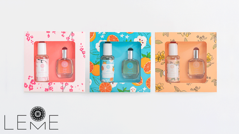 leme brand perfumes and shower gel