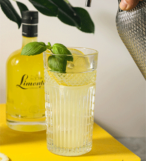 Licor da marca portuguesa LIMONTEJO O LIMONCELLO DO NOSSO MONTE®, um limoncello artesanal produzido em Portugal com limões do Alentejo.