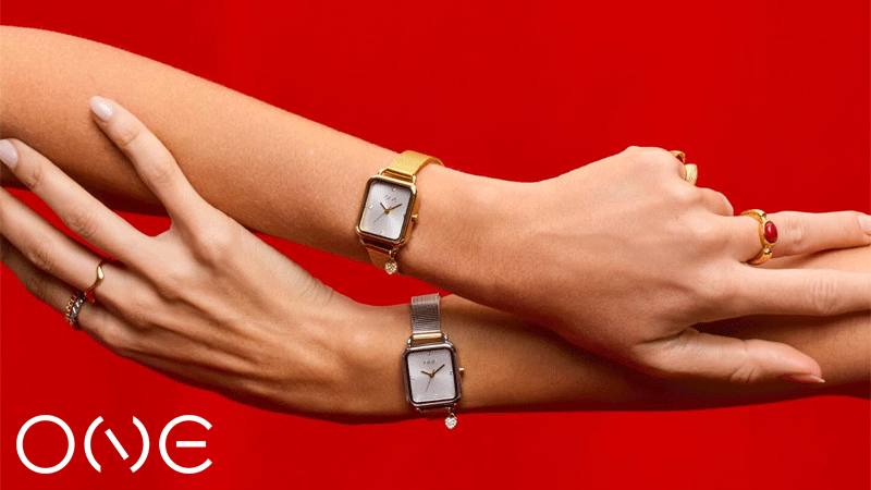 Relógios da marca portuguesa One Watch Company da coleção Charmy, especificamente de uma edição limitada para o Dia dos Namorados.