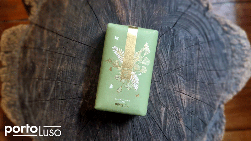 Sabonete aromático da coleção Terra da marca portuguesa PortoLuso.