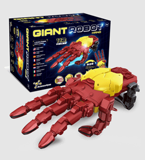 Mão Robot Gigante articulada da marca portuguesa Science4you com 112 peças.